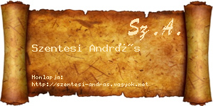 Szentesi András névjegykártya