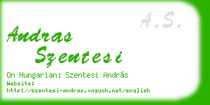 andras szentesi business card